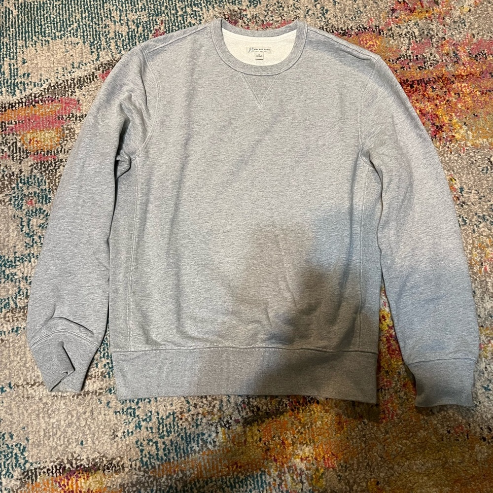 J. Crew Gray Crewneck Sweater Classic Knit